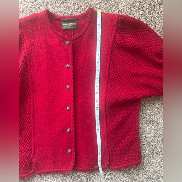 Red Button-Up Cardigan - Picture 4 of 5